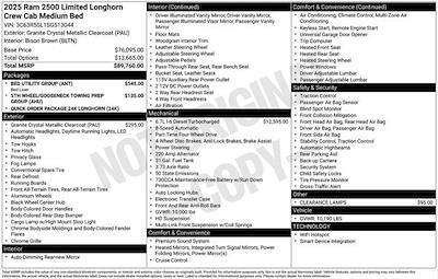 New 2025 Ram 2500 Longhorn Crew Cab 4x4 Pickup for sale #W5T513044 - photo 2