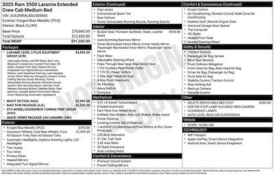 New 2025 Ram 3500 Laramie Mega Cab 4x4 DRW Pickup for sale #W5T585945 - photo 2