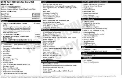 New 2025 Ram 2500 Limited Crew Cab 4x4 Pickup for sale #W5T589408 - photo 2