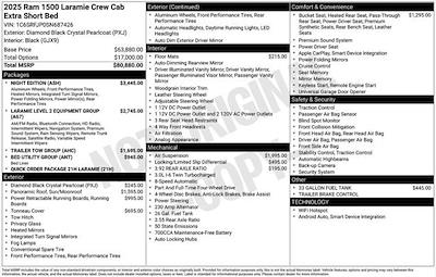 New 2025 Ram 1500 Laramie Crew Cab 4x4 Pickup for sale #W5T687426 - photo 2