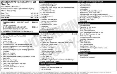 New 2025 Ram 1500 Tradesman Crew Cab Pickup for sale #W5T772322 - photo 2