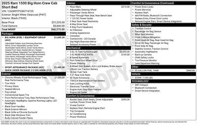 New 2025 Ram 1500 Big Horn Crew Cab 4x4 Pickup for sale #W5T774729 - photo 2