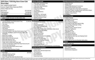 New 2025 Ram 1500 Big Horn Crew Cab 4x4 Pickup for sale #W5T776972 - photo 2