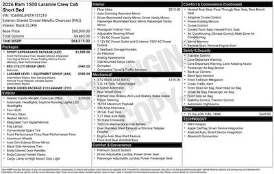New 2026 Ram 1500 Laramie Crew Cab Pickup for sale #W6T151219 - photo 2