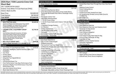 New 2026 Ram 1500 Laramie Crew Cab 4x4 Pickup for sale #W6T153022 - photo 2