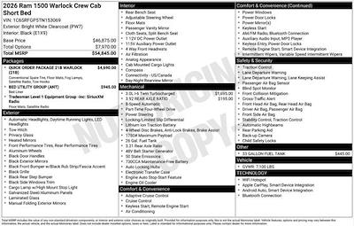 New 2026 Ram 1500 Warlock Crew Cab 4x4 Pickup for sale #W6T153069 - photo 2