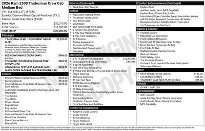 New 2026 Ram 2500 Tradesman Crew Cab 4x4 Pickup for sale #W6T157048 - photo 2