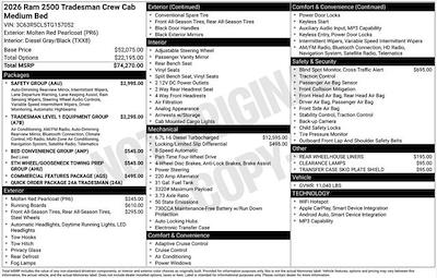 New 2026 Ram 2500 Tradesman Crew Cab 4x4 Pickup for sale #W6T157052 - photo 2