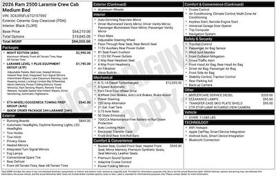 New 2026 Ram 2500 Laramie Crew Cab 4x4 Pickup for sale #W6T157590 - photo 2
