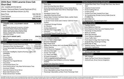 New 2026 Ram 1500 Laramie Crew Cab Pickup for sale #W6T188739 - photo 2