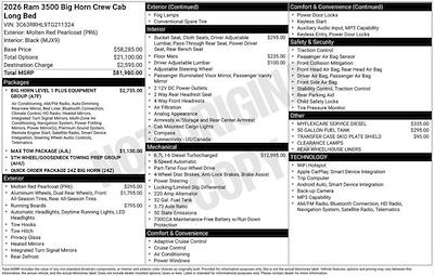 New 2026 Ram 3500 Big Horn Crew Cab for sale #W6T211324 - photo 2