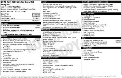 New 2026 Ram 3500 Limited Crew Cab for sale #W6T214226 - photo 2