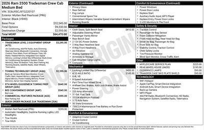 New 2026 Ram 2500 Tradesman Crew Cab for sale #W6T220107 - photo 2