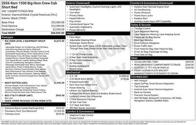New 2026 Ram 1500 Big Horn Crew Cab for sale #W6T267836 - photo 2