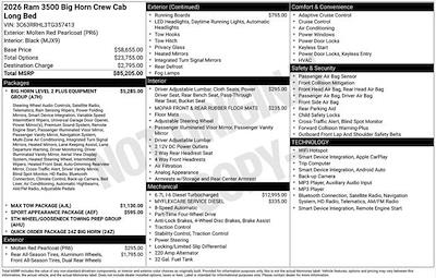 New 2026 Ram 3500 Big Horn Crew Cab for sale #357413 - photo 1