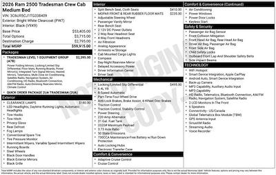 New 2026 Ram 2500 Tradesman Crew Cab for sale #338409 - photo 2