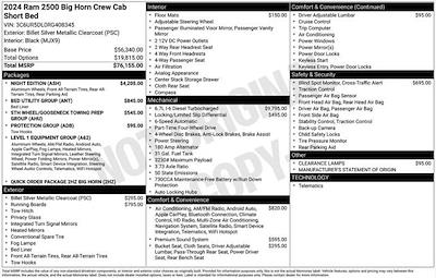 New 2024 Ram 2500 Big Horn Crew Cab 4x4 Pickup for sale #D4T408345 - photo 2