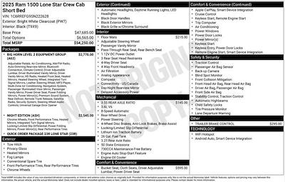 New 2025 Ram 1500 Lone Star Crew Cab Pickup for sale #D5T222628 - photo 2