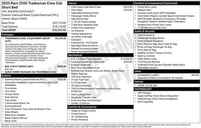 New 2025 Ram 2500 Tradesman Crew Cab 4x4 Pickup for sale #D5T516627 - photo 2