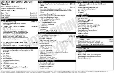 New 2025 Ram 2500 Laramie Crew Cab 4x4 Pickup for sale #D5T525559 - photo 2