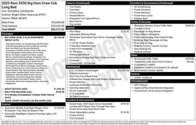 New 2025 Ram 3500 Big Horn Crew Cab 4x4 DRW Pickup for sale #D5T550254 - photo 2