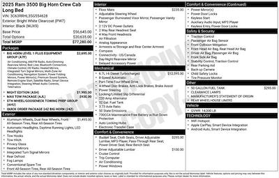 New 2025 Ram 3500 Big Horn Crew Cab 4x4 DRW Pickup for sale #D5T554628 - photo 2