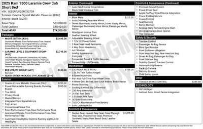 New 2025 Ram 1500 Laramie Crew Cab 4x4 Pickup for sale #D5T730759 - photo 2