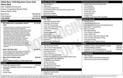 New 2026 Ram 1500 Big Horn Crew Cab Pickup for sale #D6T151614 - photo 2