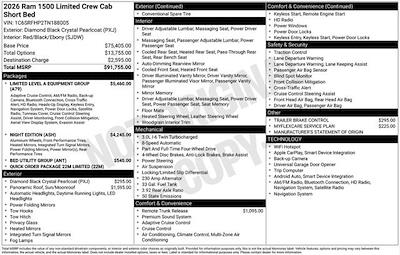 New 2026 Ram 1500 Limited Crew Cab for sale #D6T188005 - photo 2