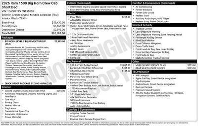 New 2026 Ram 1500 Big Horn Crew Cab for sale #D6T191088 - photo 2
