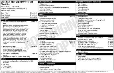 New 2026 Ram 1500 Big Horn Crew Cab 4x4 Pickup for sale #D6T229406 - photo 2