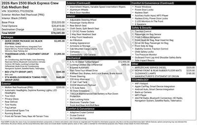 New 2026 Ram 2500 Tradesman Crew Cab for sale #D6T255256 - photo 2