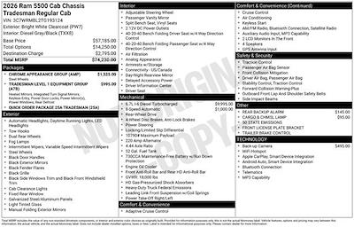 New 2026 Ram 5500 Regular Cab 84 CA Cab Chassis for sale #R26057 - photo 2