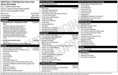 New 2025 Ram 1500 Big Horn Crew Cab 4x4 Pickup for sale #10D1260 - photo 2