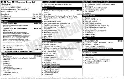 New 2025 Ram 2500 Laramie Crew Cab 4x4 Pickup for sale #10D1281 - photo 2