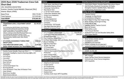 New 2025 Ram 2500 Tradesman Crew Cab 4x4 Pickup for sale #SG527852 - photo 2