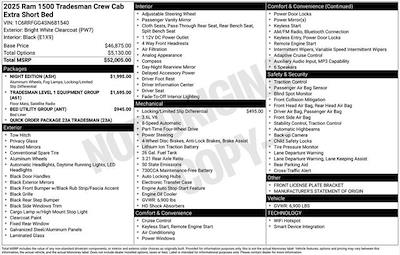 New 2025 Ram 1500 Tradesman Crew Cab 4x4 Pickup for sale #SN681540 - photo 2