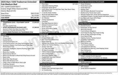 New 2025 Ram 1500 Tradesman Quad Cab 4x4 Pickup for sale #SN748317 - photo 2
