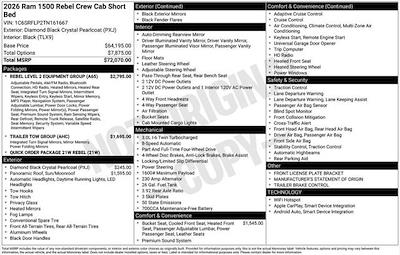 New 2026 Ram 1500 Rebel Crew Cab 4x4 Pickup for sale #TN161667 - photo 2
