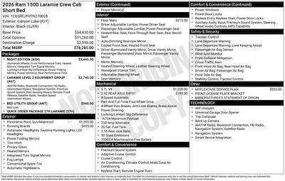 New 2026 Ram 1500 Laramie Crew Cab for sale #RAM70028S - photo 2