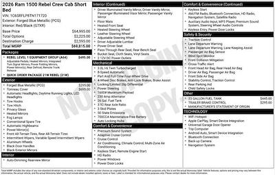 New 2026 Ram 1500 Rebel Crew Cab for sale #J171720A - photo 2