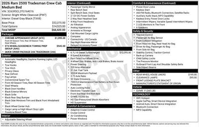 New 2026 Ram 2500 Tradesman Crew Cab 4x4 Pickup for sale #28187 - photo 2