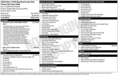New 2026 Ram 1500 Big Horn Crew Cab 4x4 Pickup for sale #N10407 - photo 2