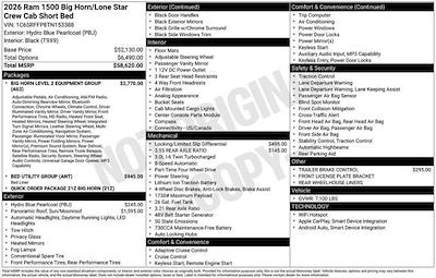 New 2026 Ram 1500 Big Horn Crew Cab 4x4 Pickup for sale #N10414 - photo 2