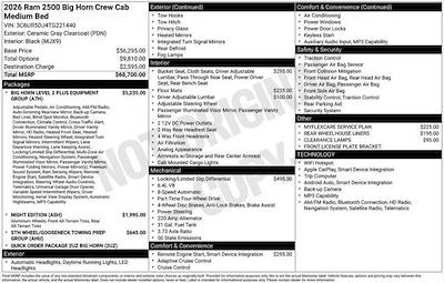New 2026 Ram 2500 Big Horn Crew Cab for sale #N10506 - photo 2