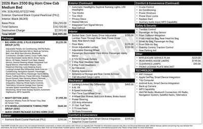 New 2026 Ram 2500 Big Horn Crew Cab for sale #N10507 - photo 2