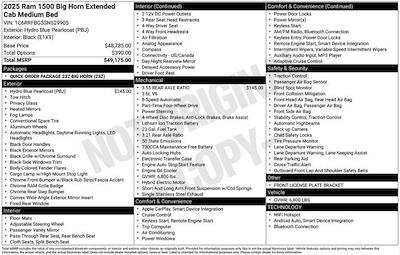 New 2025 Ram 1500 Big Horn Quad Cab 4x4 Pickup for sale #F5T529905T - photo 2