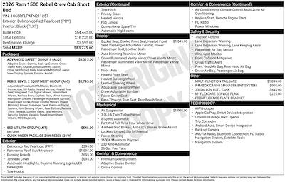 2026 Ram 1500 Crew Cab 4WD Pickup for sale #F6T211257 - photo 1