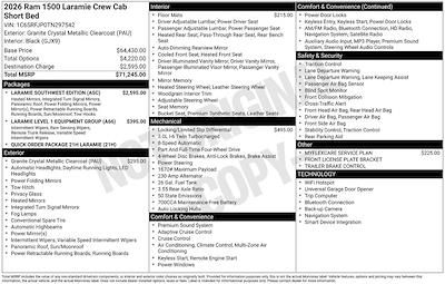 New 2026 Ram 1500 Laramie Crew Cab for sale #F6T297542 - photo 2