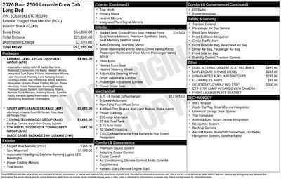 New 2026 Ram 2500 Laramie Crew Cab 4x4 Pickup for sale #Y6T160396T - photo 2